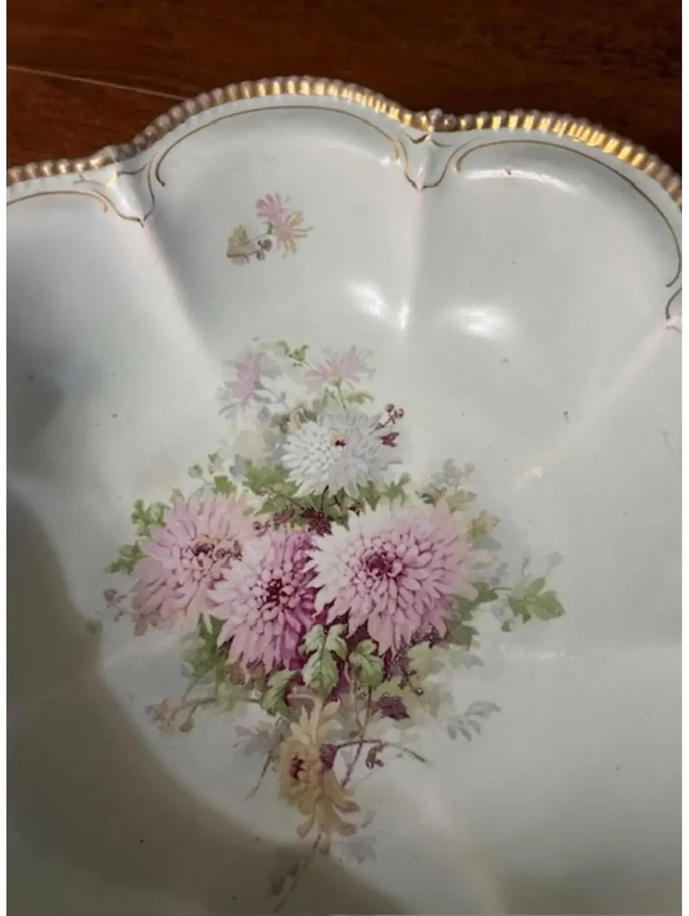 Vintage Empire China Floral Scalloped Bowl